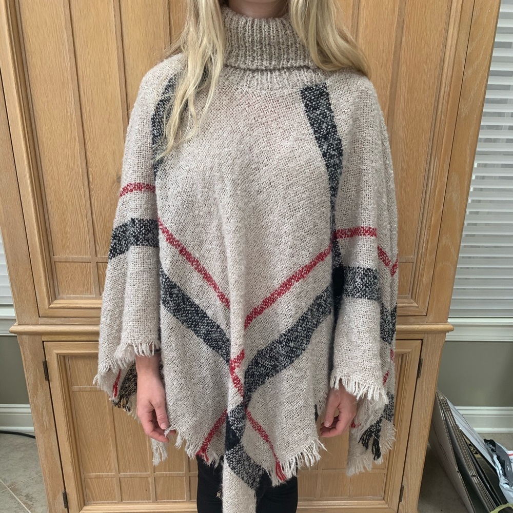Adorable Plaid Poncho